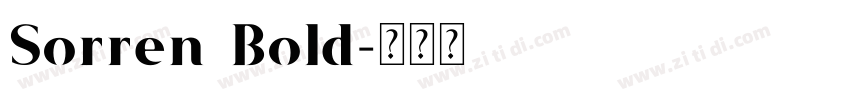 Sorren Bold字体转换
